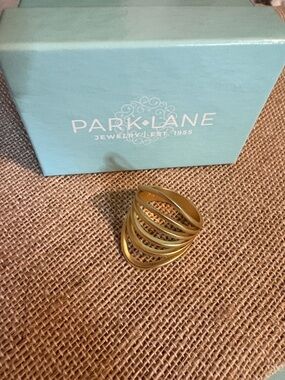 Park Lane “Dimension” Gold Layered Openwork Ring size 8